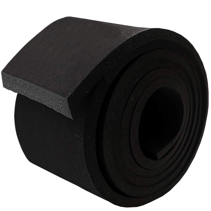 Dualplex Neoprene Foam Strip Roll by Dualplex, 3" Wide x 10' Long x 1/4" Thick, Weather Seal High Density Stripping â€“ Weather Strip Roll Insulation Foam Strips - 10 Feet Long - Image 1
